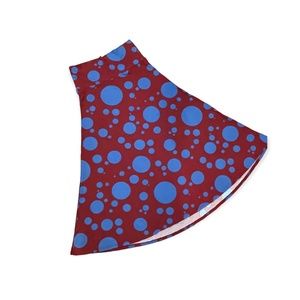 XL LuLaRoe Maxi Skirt NEW Fun and Gorgeous Maroon and Blue Polka Dot 18-22